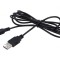 Cablu USB 2.0 A la B 1,4m negru PVC 60W 2A