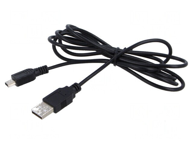 Cablu USB 2.0 A la B 1,4m negru PVC 60W 2A