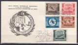ROMANIA 1951 LP 275 JOCURI MONDIALE UNIVERSITARE SERIE/PLIC PRIMA ZI A EMISIUNII, Stampilat