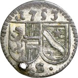 1753, 1 Pfennig - Sigismund von - Principatul Arhiepiscopal de Salzburg, Europa