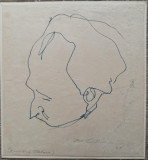 Portretul lui Dimitrie Stelaru// tus, 1947, semnat indescifrabil, Peisaje, Acuarela, Altul