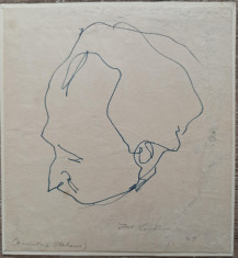 Portretul lui Dimitrie Stelaru// tus, 1947, semnat indescifrabil foto