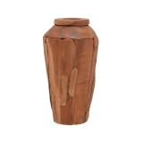 Cumpara ieftin Vaza decorativa Archean lemn de tec culoare naturala 30x30x60 cm