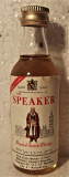 RARE WHISKY miniaturi SPEAKER, RED STRIPE CL 4 GR, 40 ANII 70/80 IMP. ITALY, Europa, Rosu, Sec