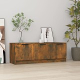vidaXL Comodă TV, stejar fumuriu, 102x35x36,5 cm, lemn prelucrat