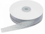 Cumpara ieftin Panglica argintie Craciun 25 m x 1.7 cm