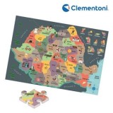 Puzzle Rom&acirc;nia Clementoni Agerino, Educativ, Multicolor, 4+ Ani, Geografie, Abilități Cognitive, Logică, Carton, Plastic