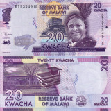 MALAWI 20 kwacha 2019 UNC!!!