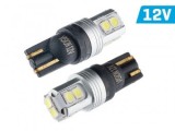 Set 2 Becuri LED W5W T10 12V 6500K 110lm Canbus Lumini Pozitie Parcare Placute Inmatriculare Interior Auto
