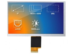 Display TFT 7&quot; 1024x600 LED 164.9x100x5.7mm