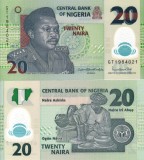 Bancnota Nigeria 20 Naira 2019, Polimer, UNC, Nefolosita