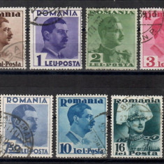 Romania 1935, LP.112 - Carol II cu Poşta - uzuale, Ștampilate