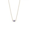 Colier Damă Auriu cu Ochi Bleu din Strass, 1.5cm - Eleganță și Rafinament