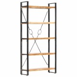 Cumpara ieftin Biblioteca cu 5 rafturi, 90 x 30 x 180 cm, lemn masiv de acacia