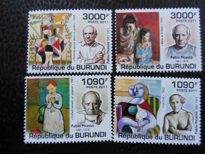 Burundi-Pictura ,Picasso-serie completa ,MNH foto