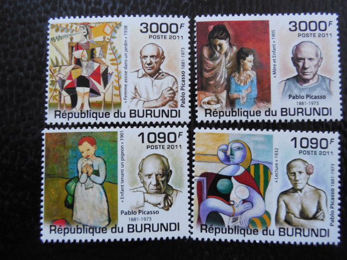 Burundi-Pictura ,Picasso-serie completa ,MNH