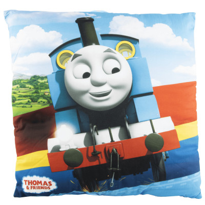 Perna pentru copii Thomas and Friends, cu imprimeu, 40 x 40 cm, forma patrata, Multicolor foto