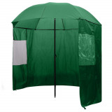 Umbrelă pentru pescuit, verde, 240x210 cm, vidaXL