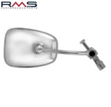 Oglinda (retrovizor) cromata dreapta - stanga motociclete Cafe Racer - prindere cu surub in cap ghidon (E-mark)