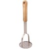 Pasator Pufo pentru cartofi si legume din inox cu maner din lemn, 29 cm