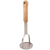 Pasator Pufo pentru cartofi si legume din inox cu maner din lemn, 29 cm