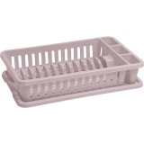 Scurgator de vase Curver Lux bej, 42x26,5x8,8 cm, cu suport tacamuri