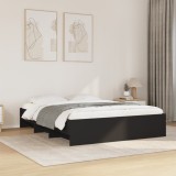 Cadru de pat, negru, 150x200 cm, lemn prelucrat