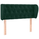Cumpara ieftin Tablie de pat cu aripioare verde inchis 103x23x78/88 cm catifea