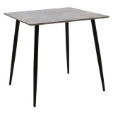 Cumpara ieftin Masa Cuba MDF culoare gri ciment - negru 70x70x75cm