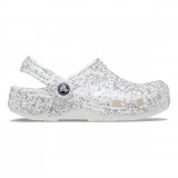 Saboti Crocs Classic Starry Glitter Clog Kids Alb - White