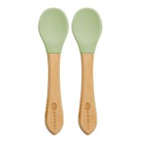 Set lingurite din bambus, 6 luni+, Raw Green, Appekids