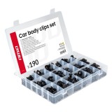 Set de cleme și știfturi auto mici 190 buc AMIO-04736