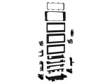 Cadru radio 1 DIN negru pentru Buick, Cadillac, Chevrolet, GMC, Oldsmobile, Pontiac