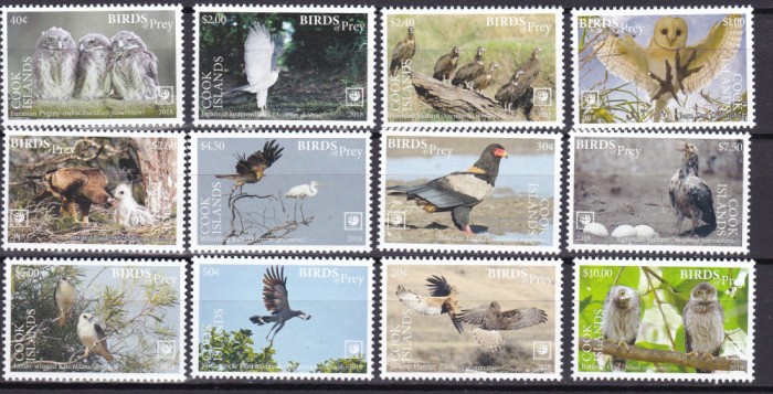 Cook 2018 fauna pasari MI 2184-2195 MNH