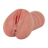 Masturbator No. 04 Vagin&amp;Anus, Material Realist TPE, Super Moale, Maro, 18 cm, Passion Labs
