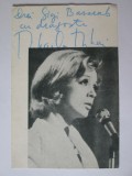 Fotografie printata cu autograful olograf al cantaretei Mihaela Mihai anii 70