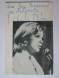 Fotografie printata cu autograful olograf al cantaretei Mihaela Mihai anii 70, Circulata, Galati