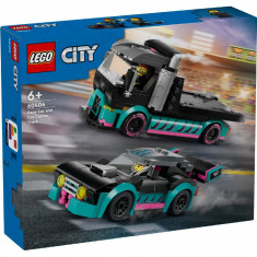 LEGO CITY MASINA DE CURSE SI CAMION TRANSPORTATOR DE MASINI 60406