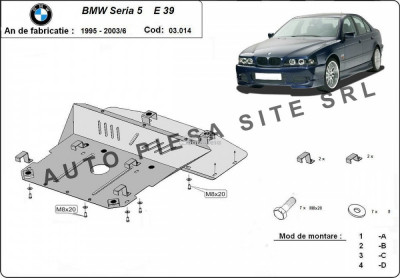 Scut metalic motor BMW Seria 5 E39 fabricat in perioada 1995 - 2003 APS-03,014 foto