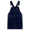 Rochie salopetă pentru copii, velur, bleumarin, 92, vidaXL