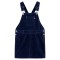 Rochie salopetă pentru copii, velur, bleumarin, 92