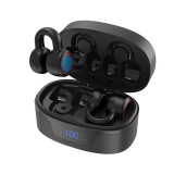 Cumpara ieftin Casti Bluetooth cu clips Techstar&reg; K24, Bluetooth 5.3, Microfon, Control prin atingere, Afisaj LED, 300 mAh, potrivite pentru jocuri/sport/conversatii