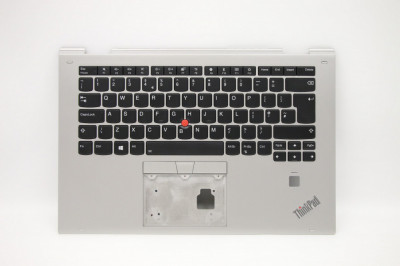 Carcasa superioara cu tastatura palmrest Laptop, Lenovo, Yoga X1 2nd Gen Type 20JD, 20JE, 20JF, 20JG, 01LV039, iluminata, layout UK foto