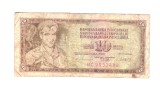Bancnota Yugoslavia 10 dinara 4 noiembrie 1981, circulata, uzata