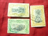 Serie mica Congo Belgian 1909, Vederi, 3 val.stampilate, Stampilat