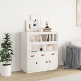 vidaXL Dulap &icirc;nalt, alb, 100x40x108,5 cm, lemn masiv de pin