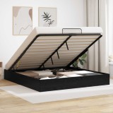vidaXL Cadru de pat otoman Stejar Negru 193 x 120 x 25 cm PAL 3409206