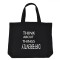 Geantă Shopping Think Differently, Negru, 40x10x40cm, Material Sintetic