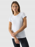 Tricou regular unicolor pentru femei - alb, 4F Sportswear