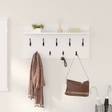 VidaXL Răcător de paltoane montat pe perete Alb 80 x 40 x 12 cm